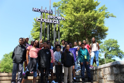 Ile Omode students visiting Morris Brown College