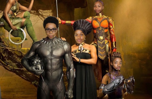 Middle school students in computer tech class envisioned themselves in Wakanda